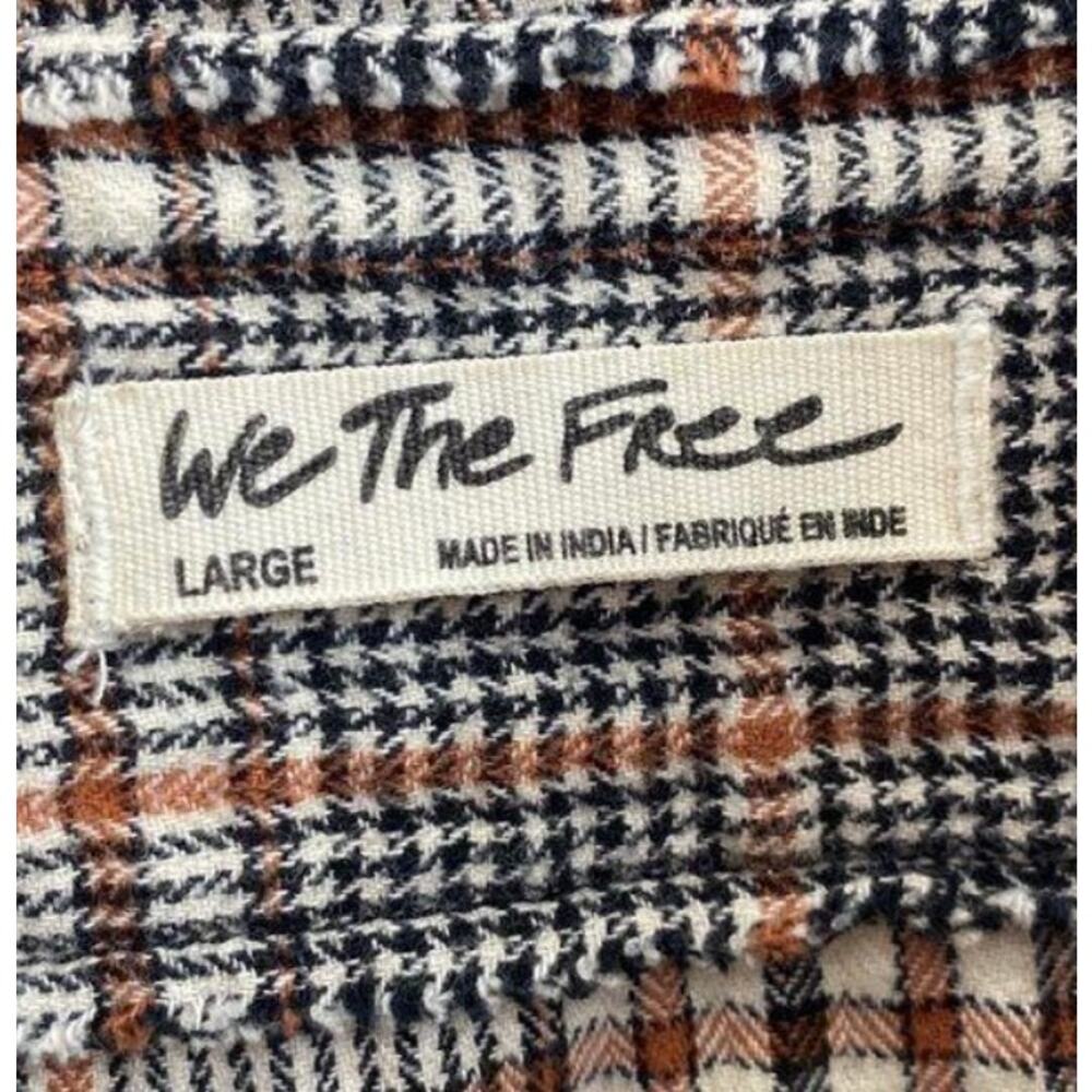 NWOT / Free People / Wildfire Plaid Top / sz L - Picture 5 of 6